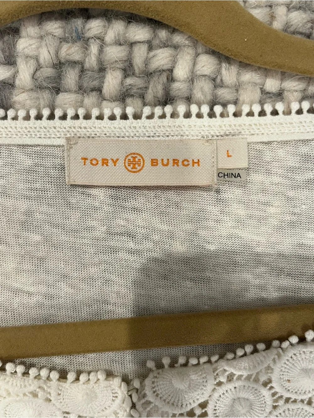 Tory Burch Ivory Lace Crochet Tunic Top - Women